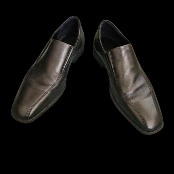 ECCO Men's Black Leather Slip-On Dress Shoes- Size 45 (US 11) - Picture 1 of 10